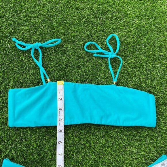 POEMA SWIM Teal Bikini size large - Picture 4 of 10